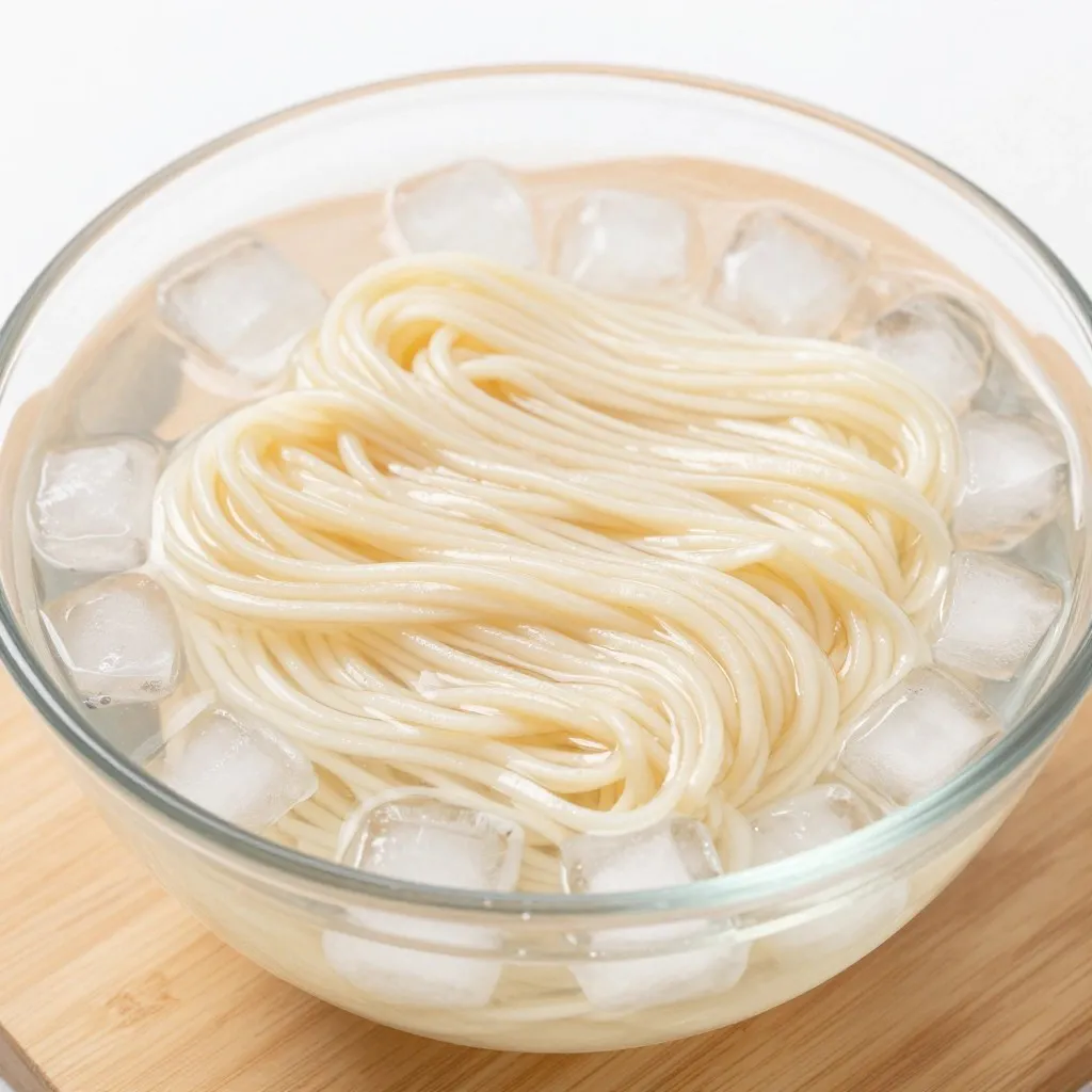 乾麺のそうめん（小麦を原料とした細い麺）