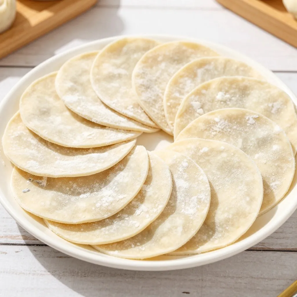 餃子用の皮（小麦粉を原料とした円形の生地）