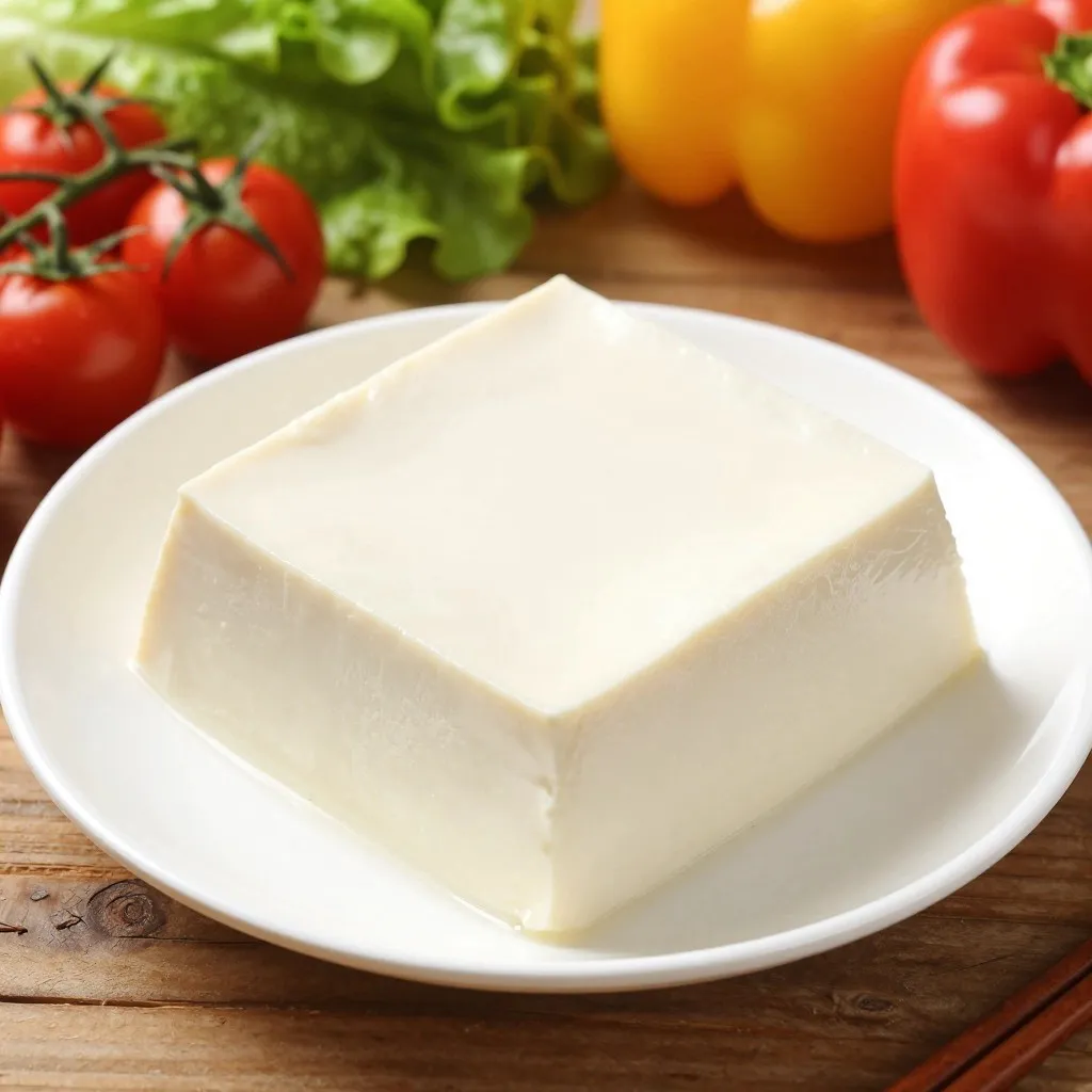 絹ごし豆腐（大豆を原料としたなめらかな食感の豆腐）