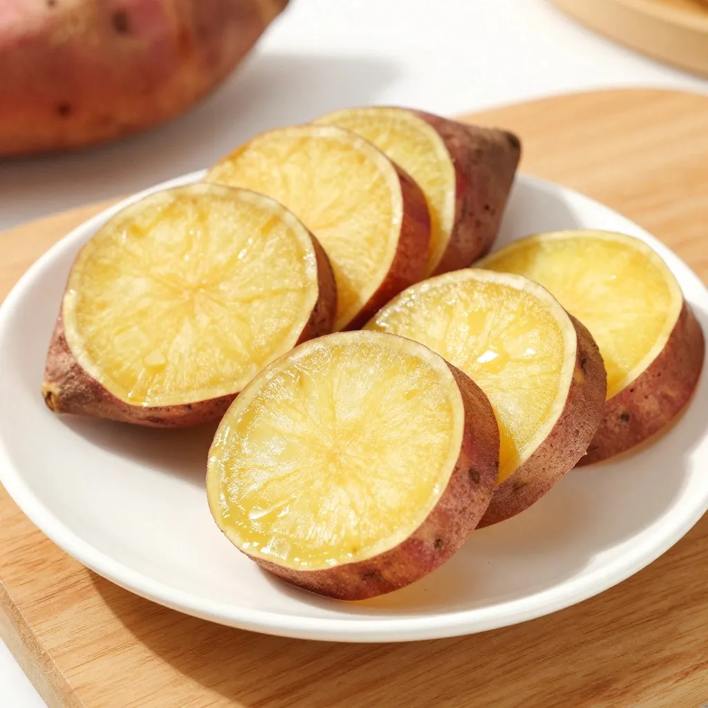 蒸しさつまいも（蒸して調理した植物性食品）