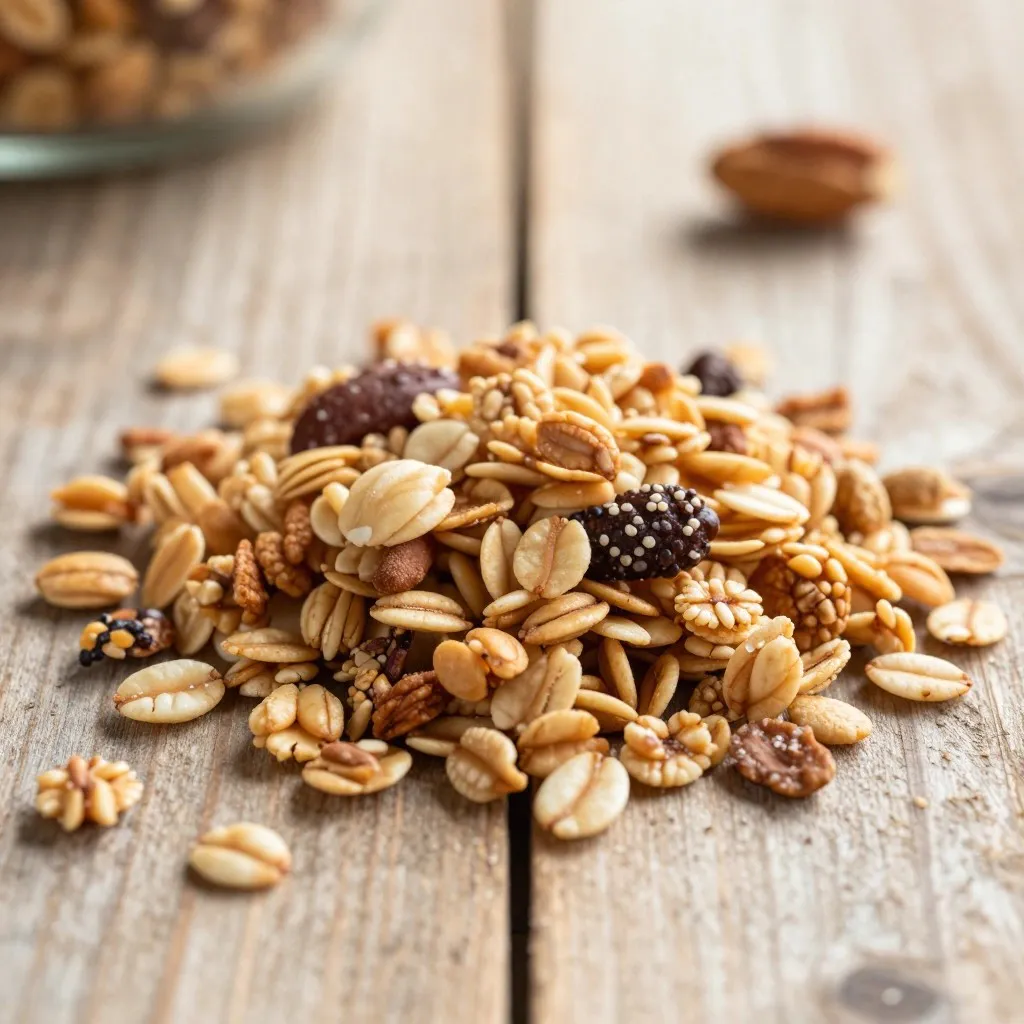 グラノーラ（オーツやナッツを原料とした加工食品）