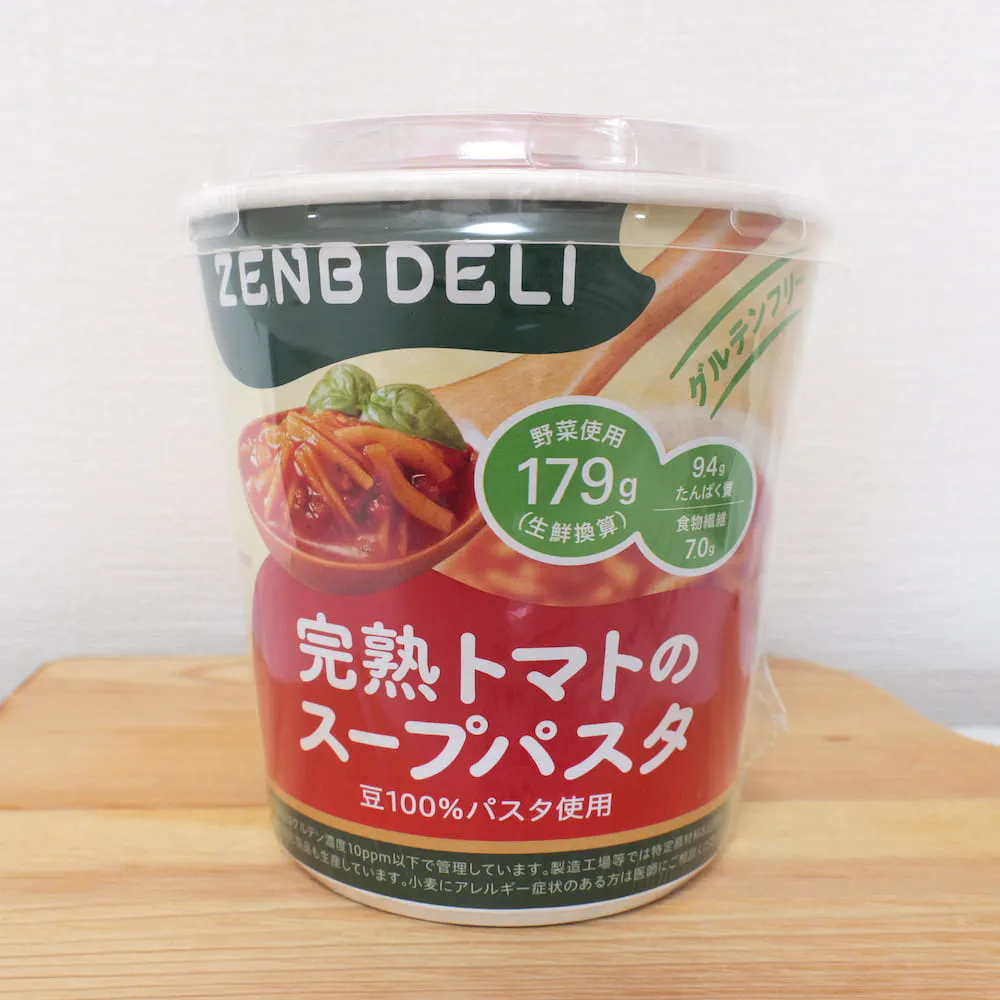 完熟トマトのスープパスタ（トマトを主原料とした植物性スープパスタ）