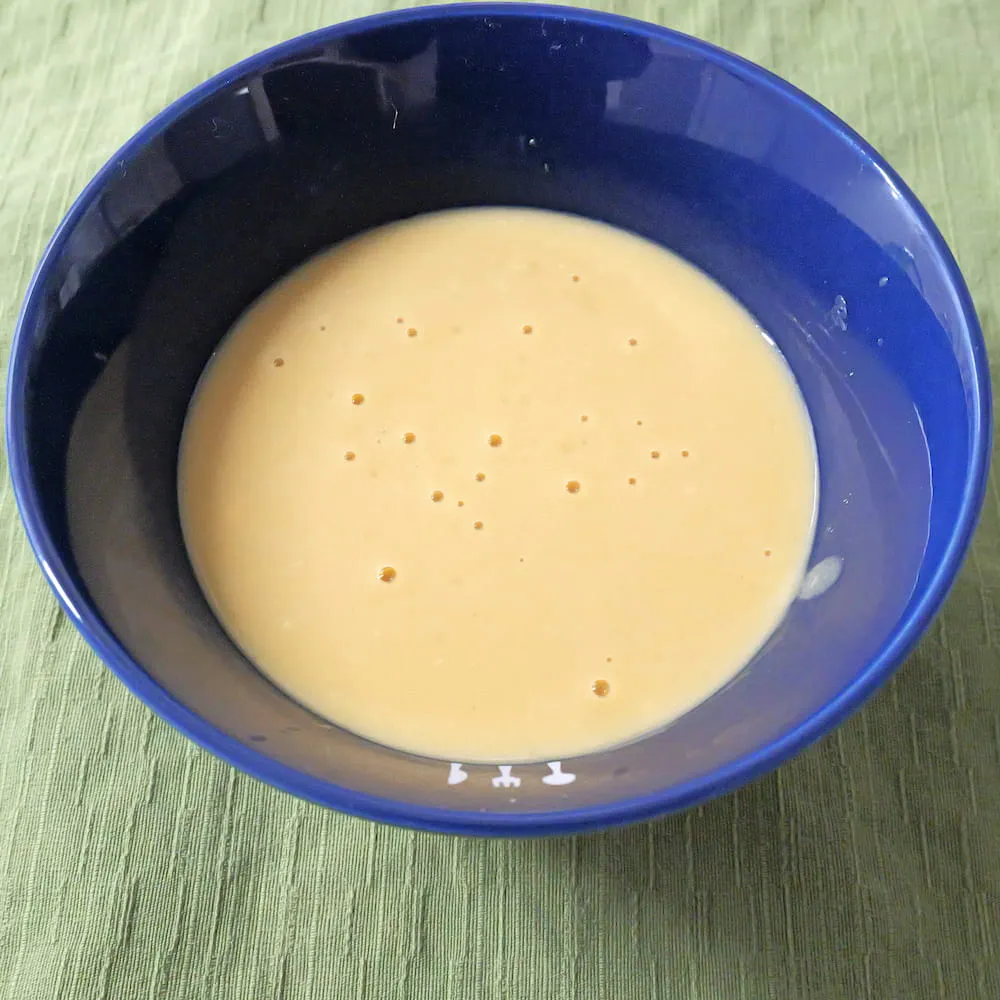 コーンスープの完成品