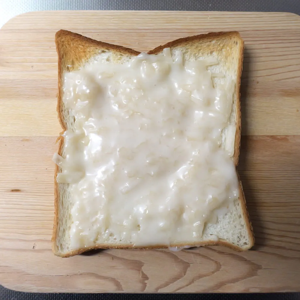 豆乳とココナツオイルでつくったまろやかシュレッドの完成品