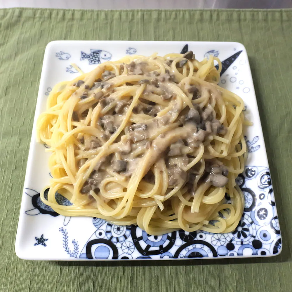 きのこの濃厚ベジクリームパスタソースの完成品