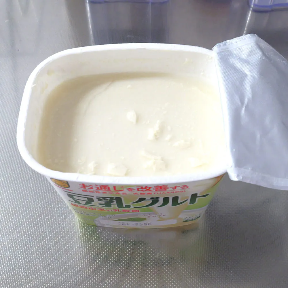 豆乳グルトを開封した様子